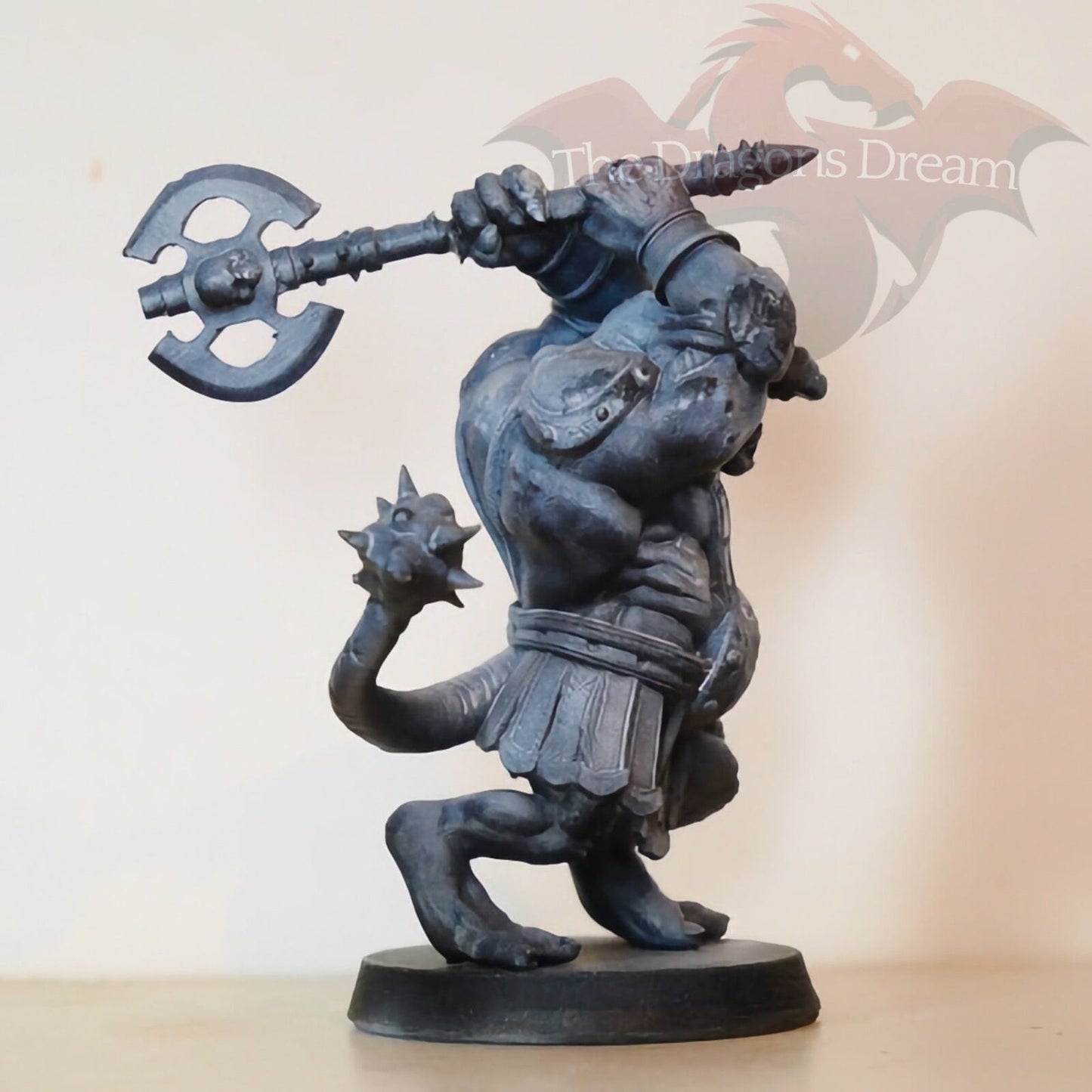 Lizardman with a double-sided axe