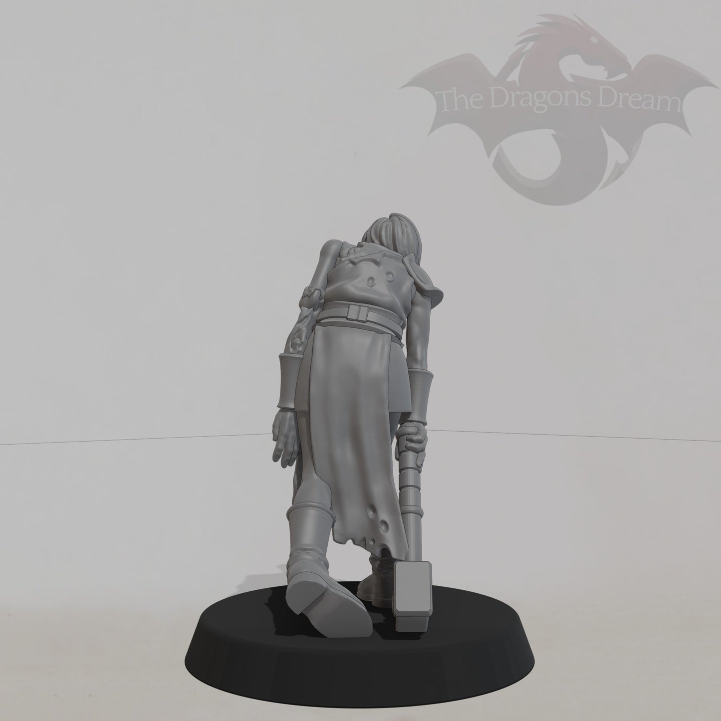 Female Zombie with hammer