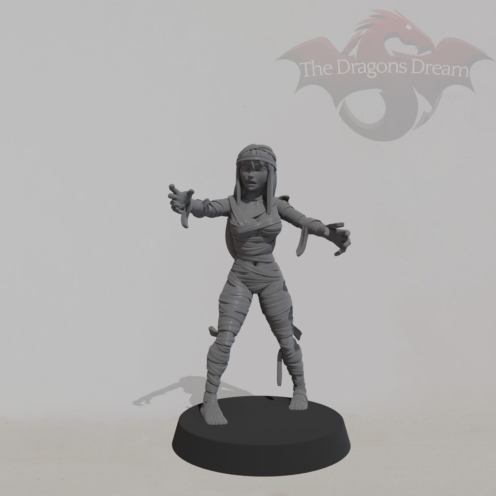 Female Mummy - 2 - DnD, Pathfinder, Tales of the Valiant - Miniature