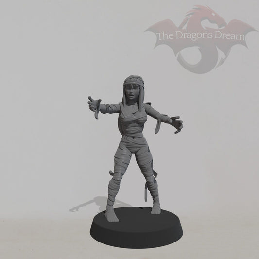 Female Mummy - 2 - DnD, Pathfinder, Tales of the Valiant - Miniature