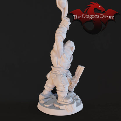 Orc with sword and sling