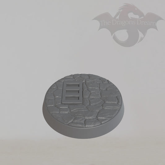 Round Base - Cobble Floor with Small Grate