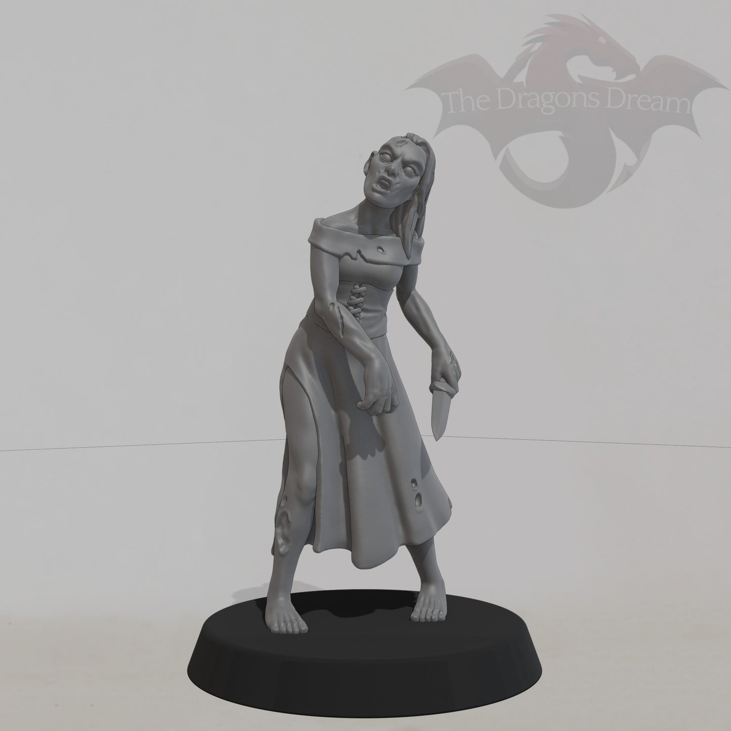 Female Zombie with knife