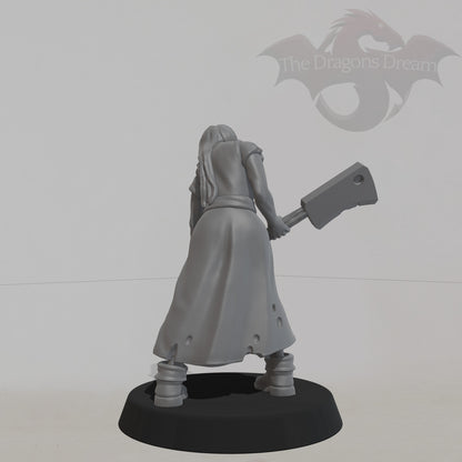 Female Zombie with cleaver