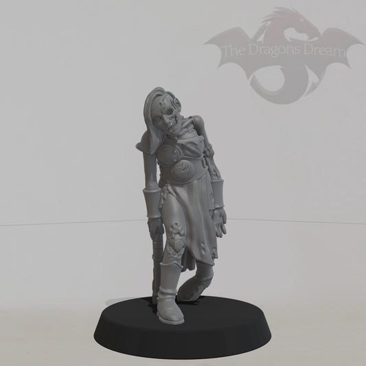 Female Zombie with hammer